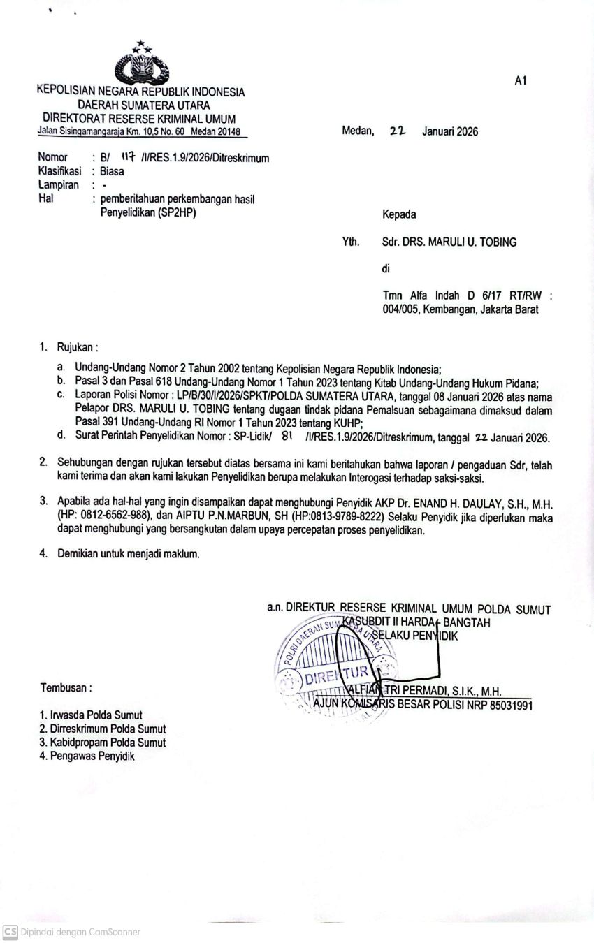 Prof.  Maryani Tobing Dilapor ke Polda Sumut Gegara Ribut Sengketa Tanah di Danau Toba