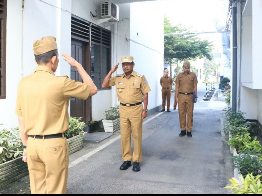 Wali Kota Binjai Pimpin Apel Gabungan ASN Dan Non-ASN