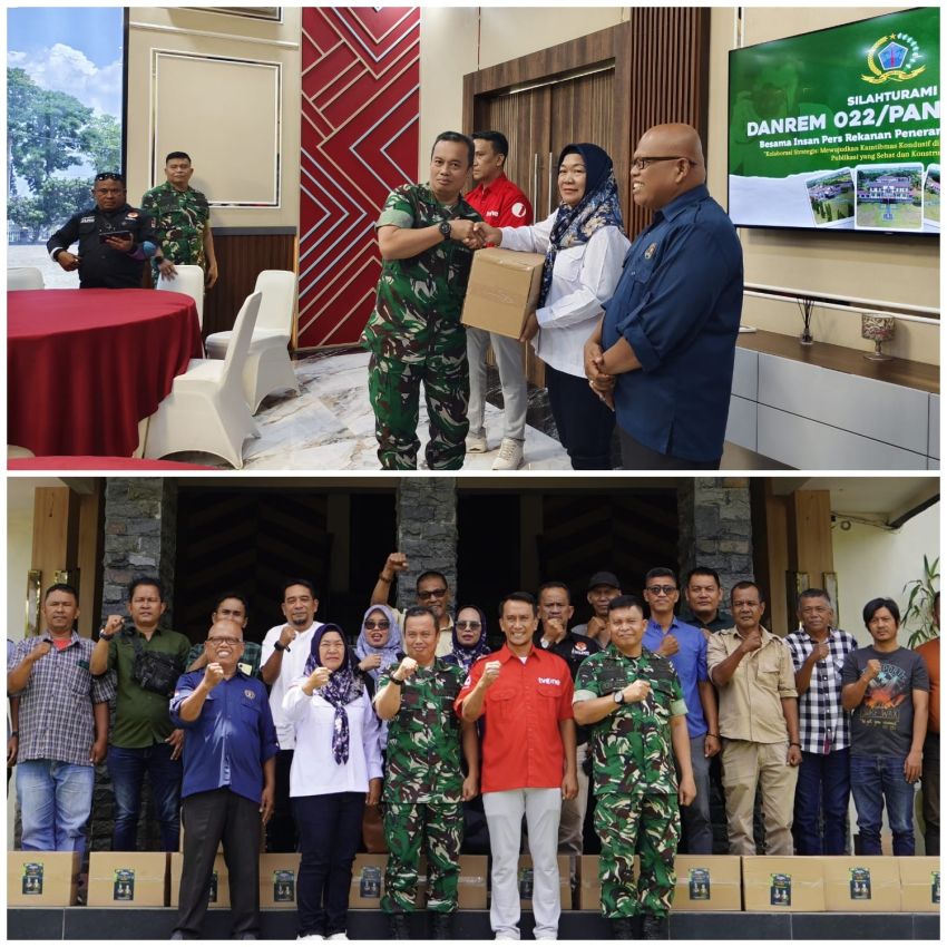 Pererat Sinergi, Danrem 022/PT Gelar Silaturahmi Bersama Insan Pers