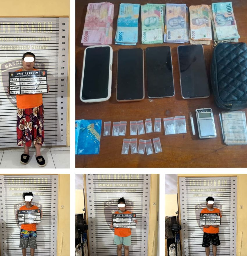 Lagi, Polsek Pancur Batu Ungkap Peredaran Sabu : 2 Pria dan 2 Wanita Digulung
