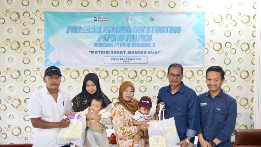 Dukung Visi Indonesia Emas 2045, PTPN IV PRegional II Kebun dan Pabrik Teh Laksanakan Program Pengentasan Stunting