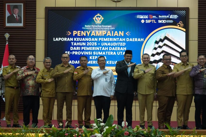 Pemkab Taput Serahkan LKPD Unaudited TA 2025 ke BPK RI Perwakilan Sumut, Gubsu : Pertahankan Serta Raih WTP