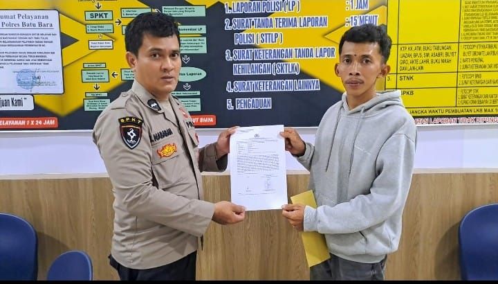 Tak Terima Dianiaya , Ispan Warga Desa Harapan Jaya Korban Pemukulan Melapor Ke Polres Batu Bara &lrm;