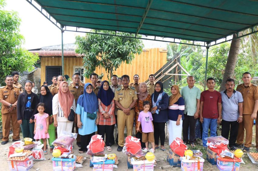 Wali Kota Binjai Salurkan Bantuan Korban Angin Puting Beliung di Binjai Barat