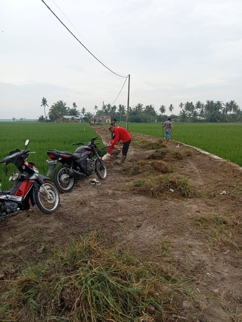 Warga Dusun 3 Mangga Dua Gotong Royong Benahi Jalan Antar Desa
