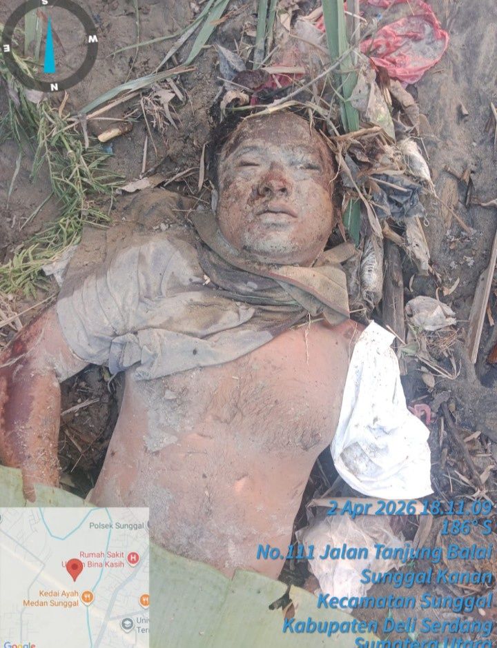 Korban Hanyut di Sungai Belawan  Ditemukan di Sunggal