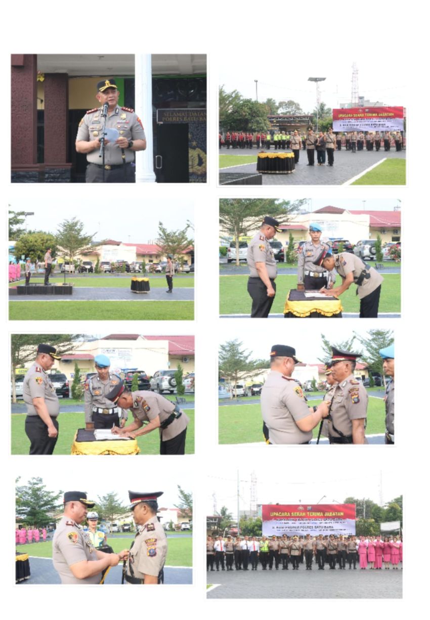 Kapolres Batu Bara Pimpin Upacara Sertijab Kapolsek Talawi dan Kasi Propam