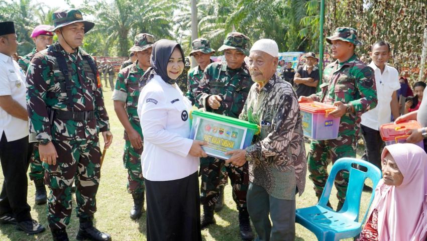 Wabup Langkat Tiorita Buka TMMD Ke-128 Di Gebang, Wujudkan Akselerasi Pembangunan Desa