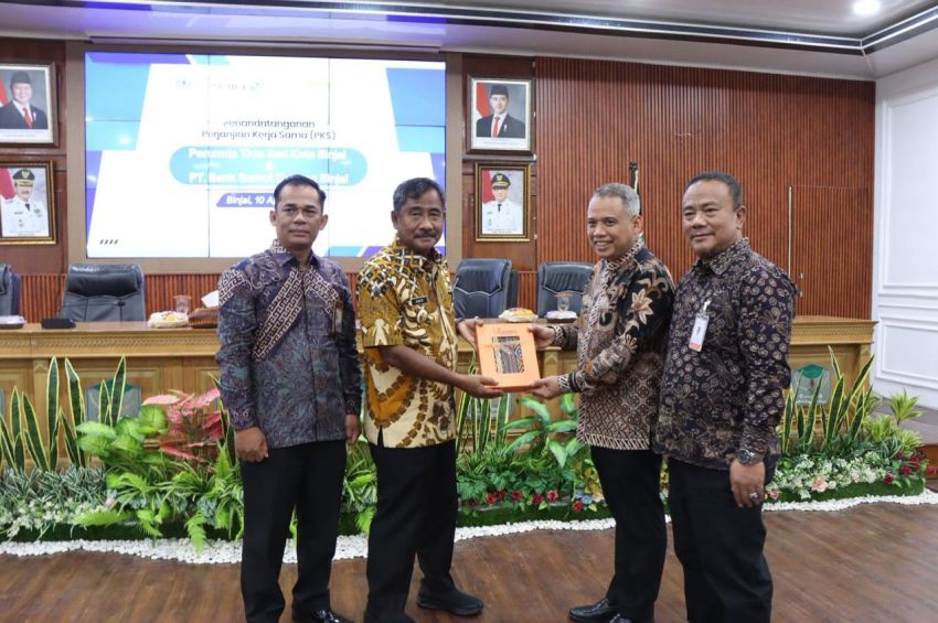 Pemko Binjai Sama Bank Sumut Dan Perumda Tirtasari Jalin Kerjasama
