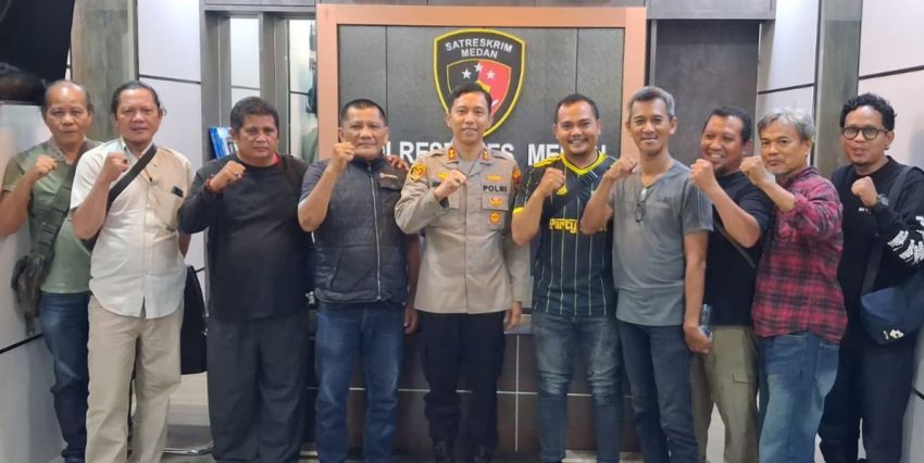Wartawan Merah Putih Polrestabes Medan Audiensi ke Kasat Reskrim : Peran Media Sangat Strategis sebagai Mitra Kepolisian