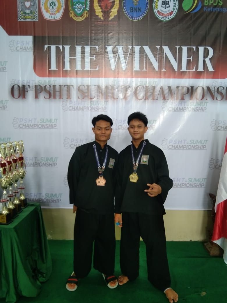 Dua Santri Ponpes Abu Al Fatih Galang Juara Pencaksilat PSHT Sumut