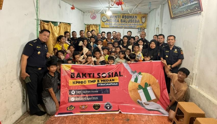 Rayakan Paskah, Bea Cukai Medan Salurkan Bantuan ke Panti Asuhan Hosea Balusede