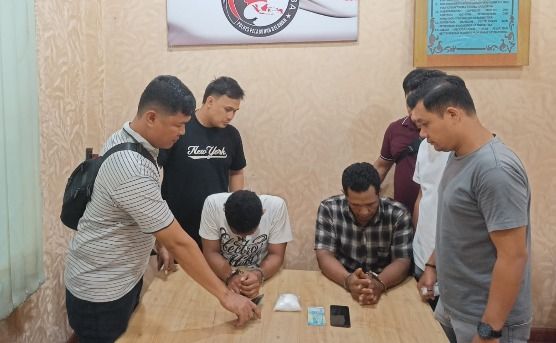 Polres Pelabuhan Belawan Gagalkan Peredaran 1 Ons Shabu, 2 Pengedar ditangkap