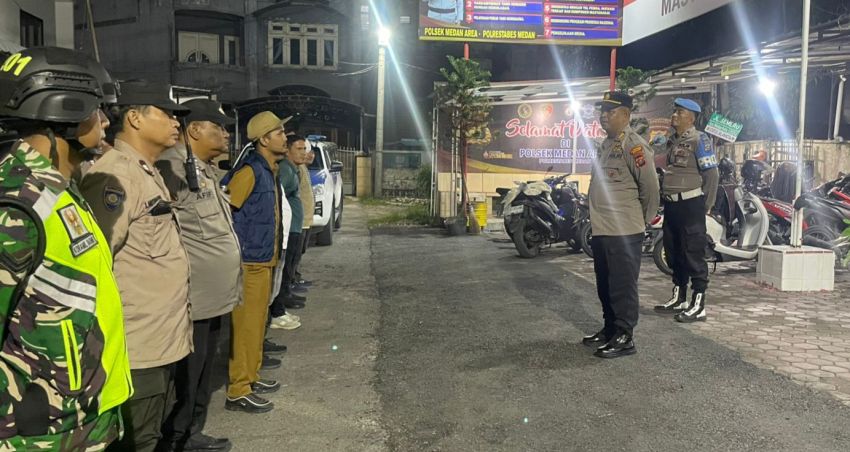 Polsek Medan Area Patroli Malam hingga Dinihari untuk Antisipasi Tawuran, Begal dan Geng Motor