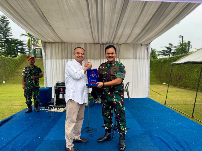 Silaturahmi dan Halal Bihalal, Batalyon Para Komando 463 Pasgat Pererat Sinergi dengan Media Sumut