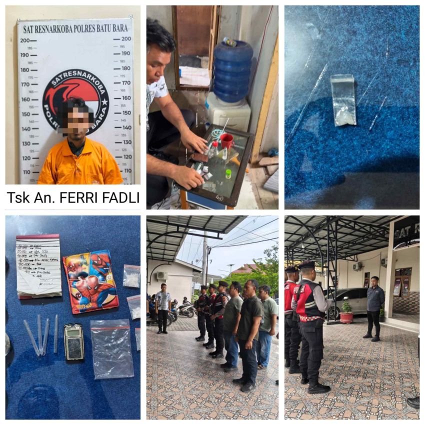 Satresnarkoba Polres Batu Bara Grebek Sarang Narkoba, Amankan Satu Tersangka dan Barang Bukti Diduga Shabu