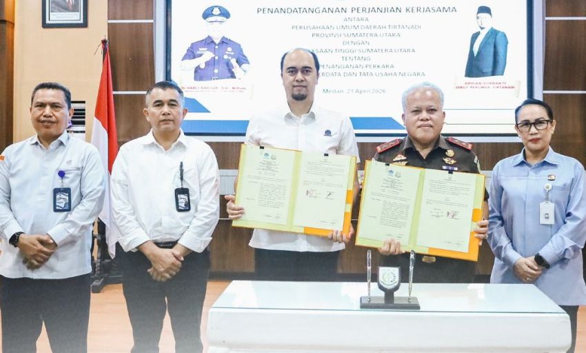 Dirut Perumda Tirtanadi dan Kajati Sumut Teken MoU Penanganan Perkara DATUN