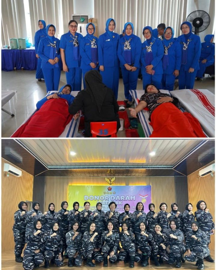 Peringati HUT Ke 62 Dharma Pertiwi Kodaeral I Gelar Donor Darah Serentak